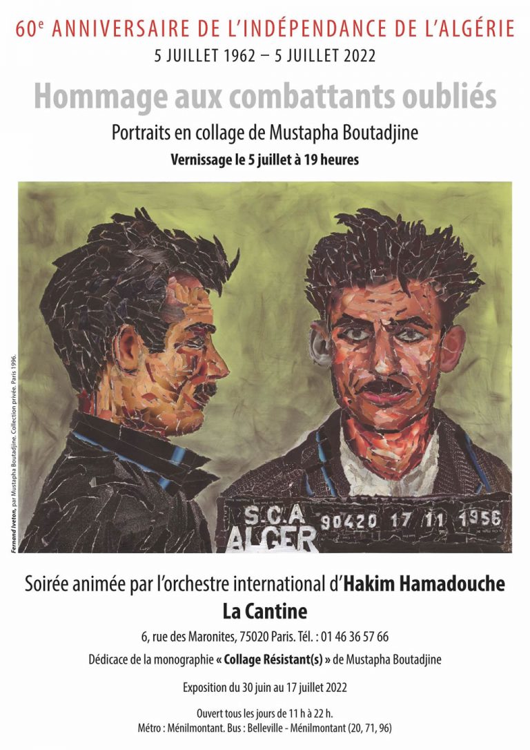Exposition Hommage aux combattants oubliés, de Mustapha Boutadjine