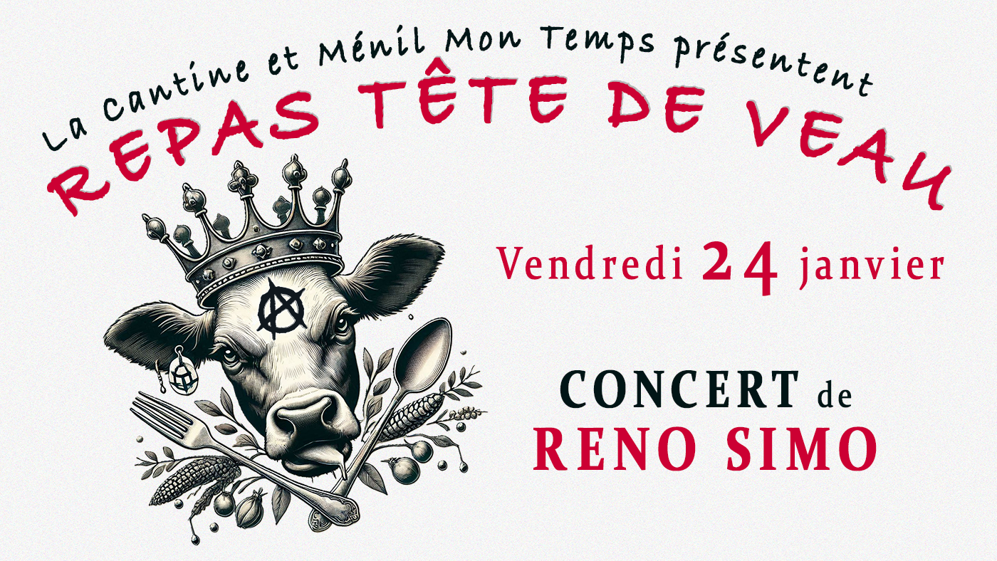 Repas républicain tête de veau sauce gribiche, concert de Reno Simo